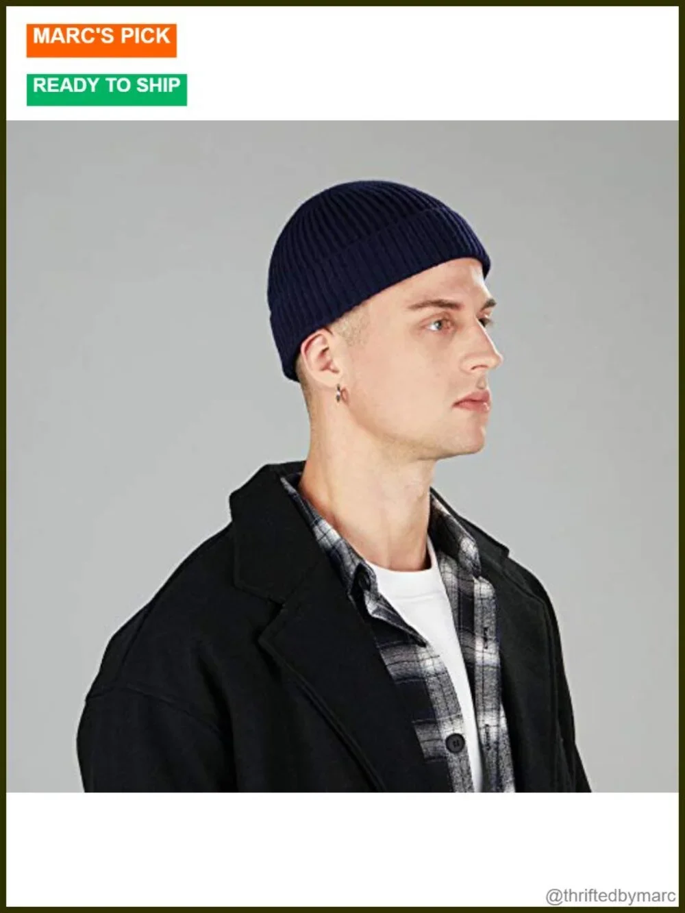 4 Pack Wool Fisherman Beanies Short Watch Caps